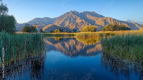 Fototapeta Serene Mountain Lake Reflection
