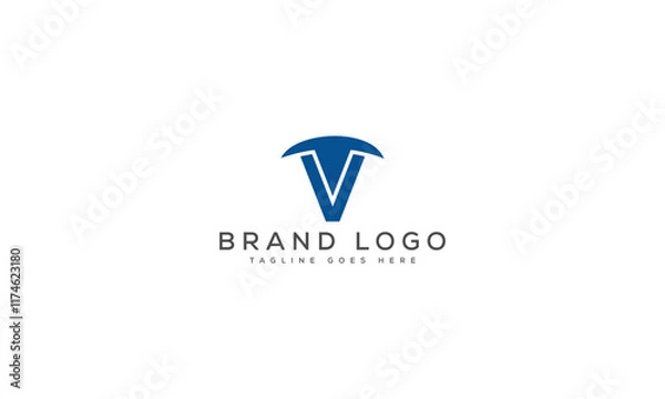 Fototapeta letter VT logo design vector template design for brand.