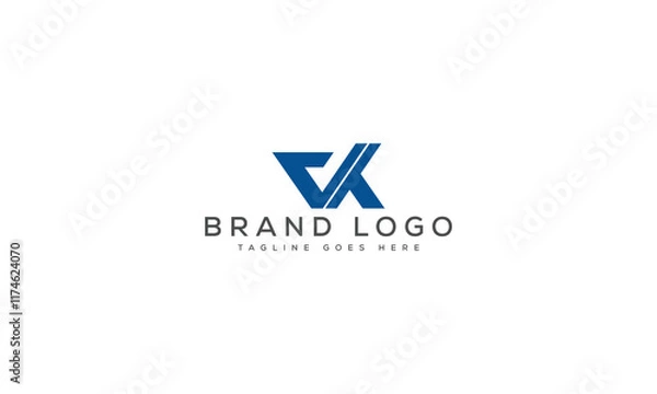 Fototapeta letter VT logo design vector template design for brand.