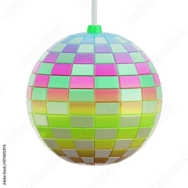 Fototapeta Disco Light 3D Icon