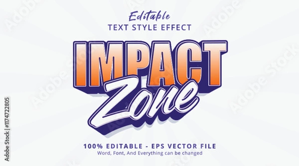 Obraz Impact Zone Editable Text Effect
