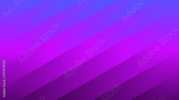 Fototapeta A sleek abstract gradient with vibrant pink, purple, and blue diagonal stripes creating a smooth and modern aesthetic. Ideal for artistic or design purposes