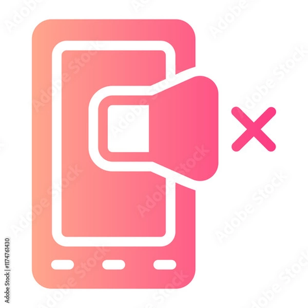 Fototapeta mute gradient icon