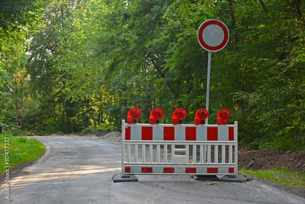 Obraz Straßensperre