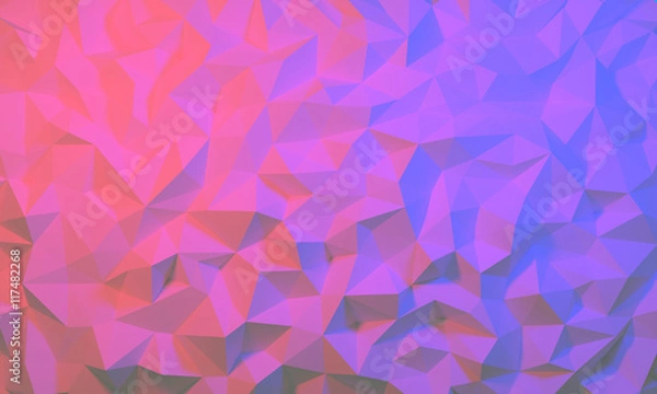 Fototapeta Low poly Background Render