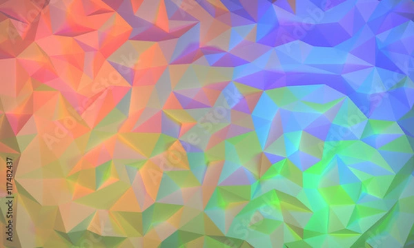 Fototapeta Low poly Background Render