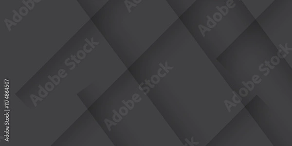 Obraz Abstract background with lines dark gray background with diamond, triangle shapes layered in modern abstract pattern design. design for brochure, website, flyer. Geometric wallpaper for certificate.