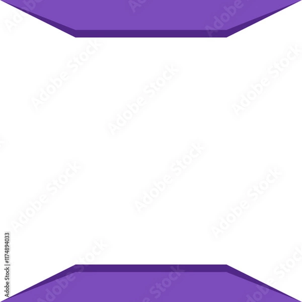 Fototapeta White background with purple footer and header