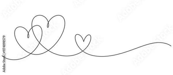 Obraz Heart line art vector eps