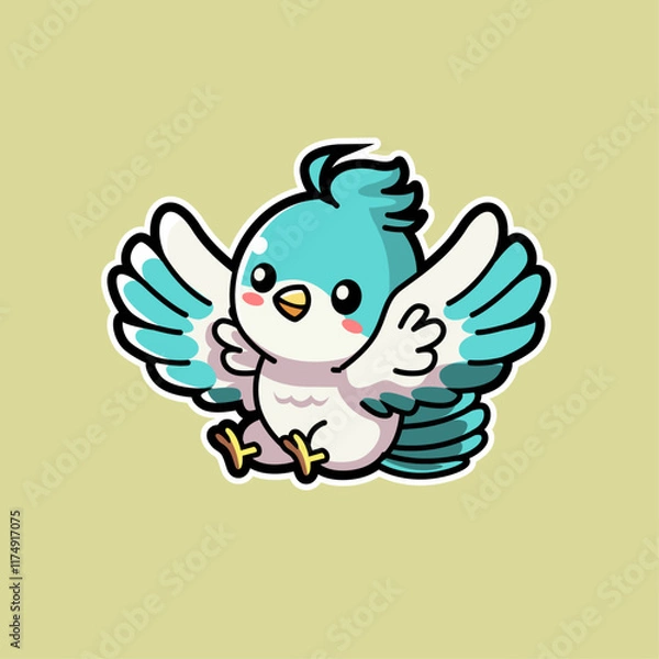 Obraz Blue Bird cute 