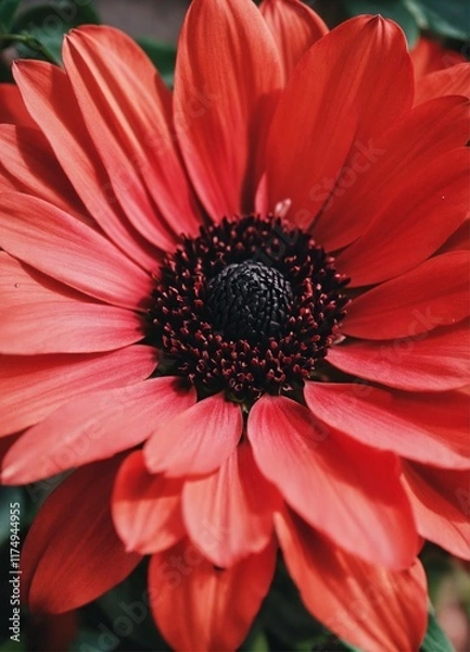 Obraz red dahlia flower