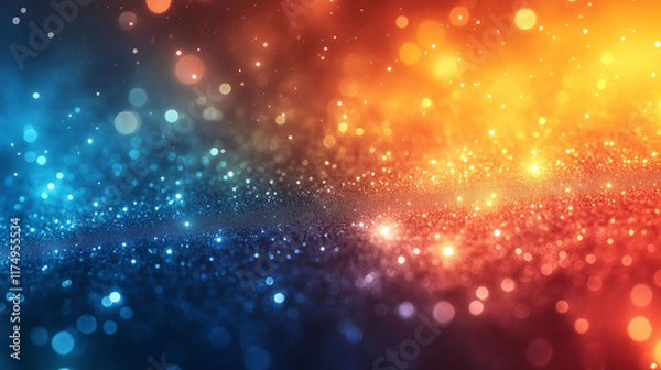 Fototapeta Blurry Image of Colorful Lights on a Black Background