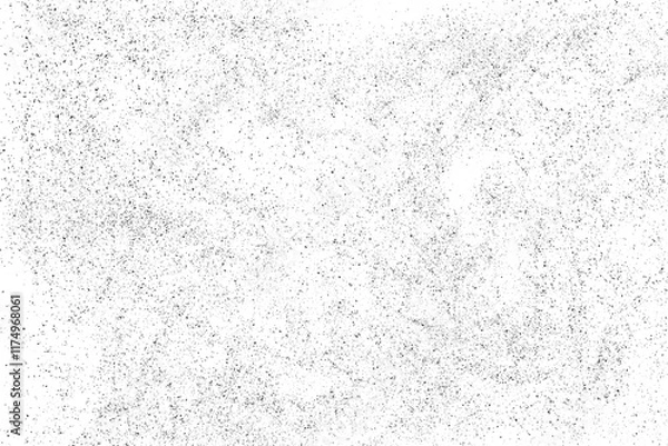 Obraz Distressed black texture. Dark grainy texture on white background. Dust overlay textured. Grain noise particles. Grunge design elements. Vector illustration, EPS 10.