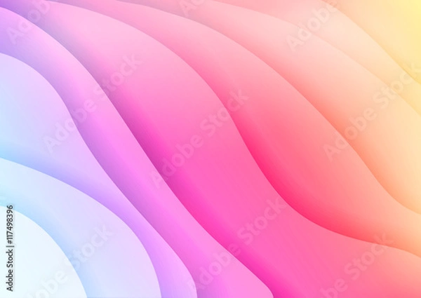 Obraz Vibrant colors horizontal background with waves with shadows
