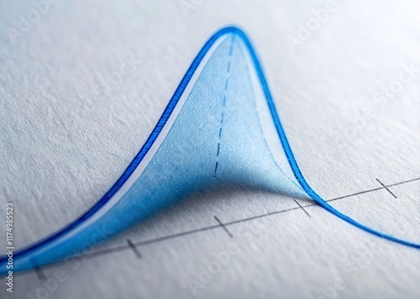 Obraz Normal Distribution Curve Graph, Statistics Data Chart, Bell Curve Illustration, Probability Distribution, Math Concept Diagram