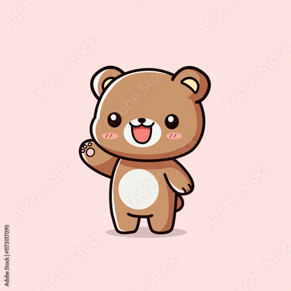 Obraz Bear cute draw