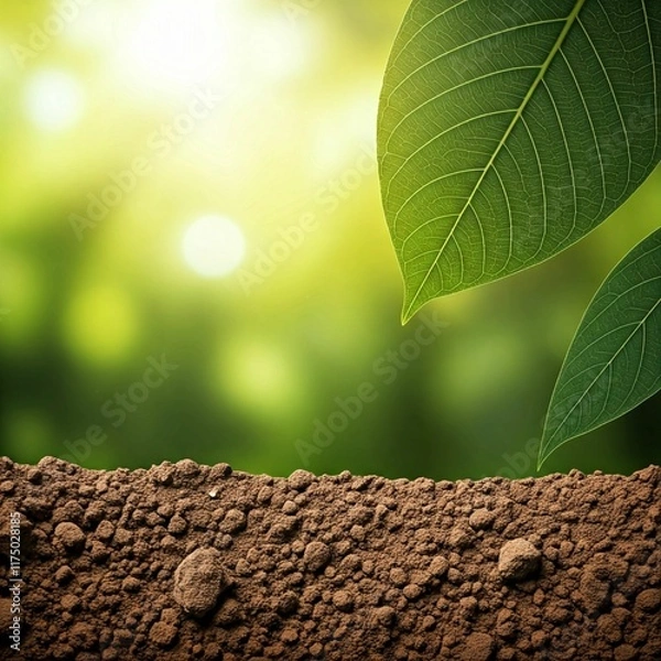Fototapeta A nature-inspired background with earthy tones like green and brown, featuring tree, leaf, or soil textures.