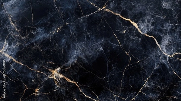 Obraz Elegant Dark and Light Marble Texture with Golden Veins for Background Design