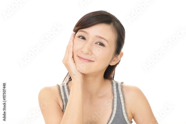 Fototapeta 寛ぐ美しい女性