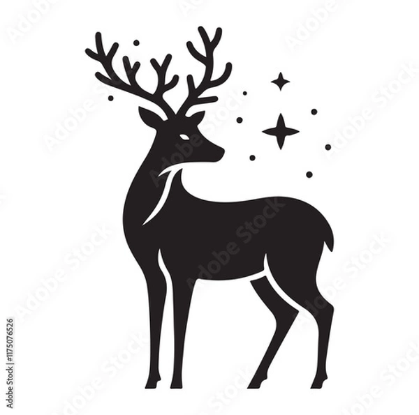 Fototapeta Deer Vector silhouette