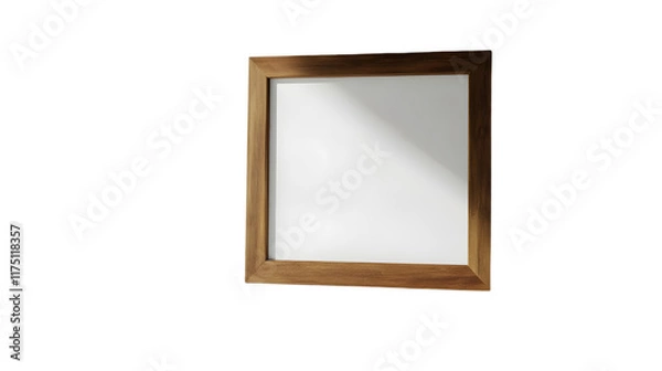 Fototapeta Blank Wooden Frame Mockup  Square Picture Frame  Home Decor  Empty Frame  Wall Art  Galler