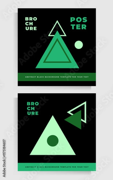 Fototapeta Cover design for brochure, flyer, folder, poster. Set of vector geometric templates.