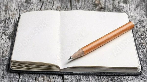 Fototapeta Debt repayment strategies outlined in a personal finance journal Stock Photo with side copy space