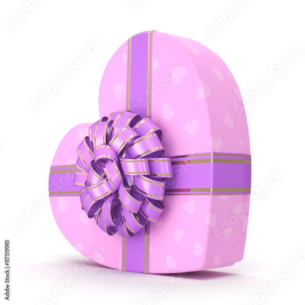 Fototapeta 3D rendering Pink box heart