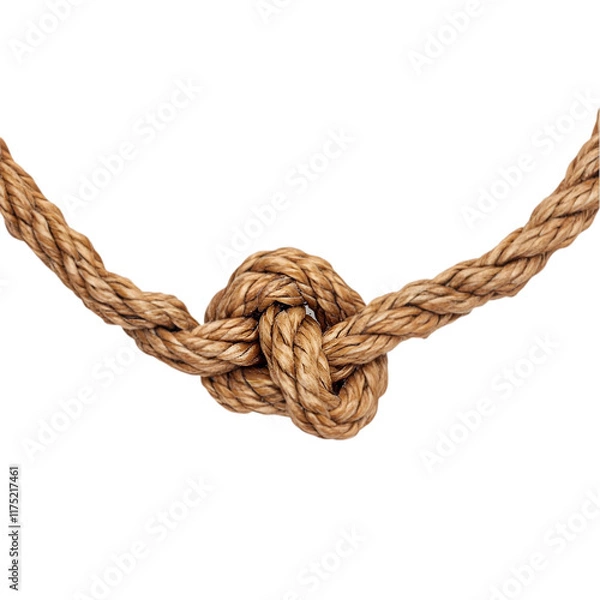 Fototapeta Strong Rope Knot  Nautical Theme  Twine  Connection  Teamwork  Unity  Binding  Security  F