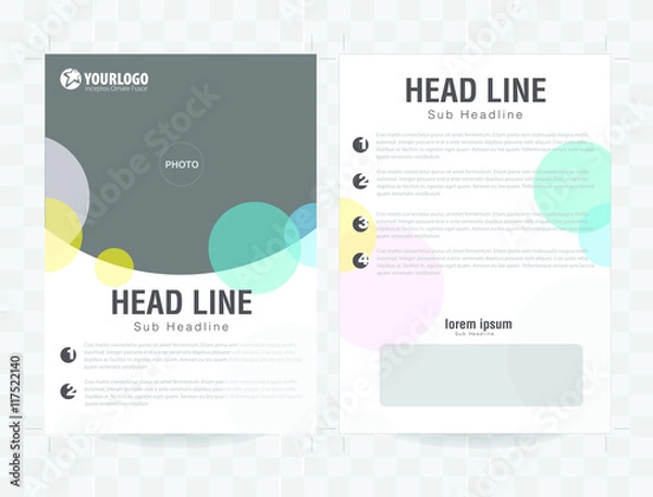 Obraz Corporate Vector brochure template design with elements