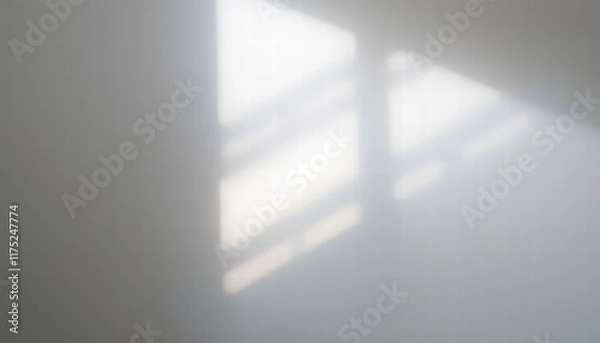 Fototapeta A window with a shadow on the wall