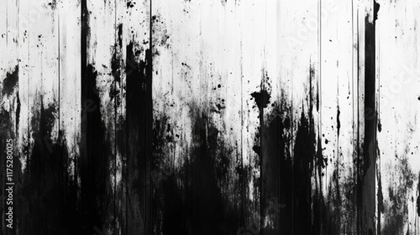 Fototapeta Black Scan Error Vintage Grunge abstract dusty texture overlay. Damaged grain screen gradient background. Glitch noise on black scratched texture with dust. Leak flare light picture.