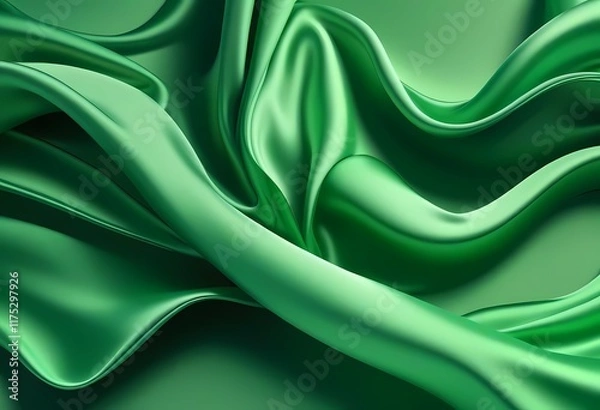 Obraz green silk background