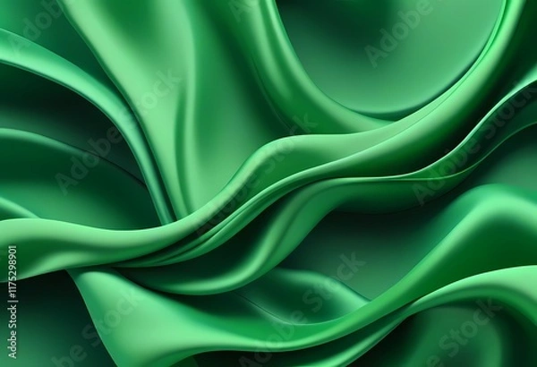 Obraz abstract green background, green silk background