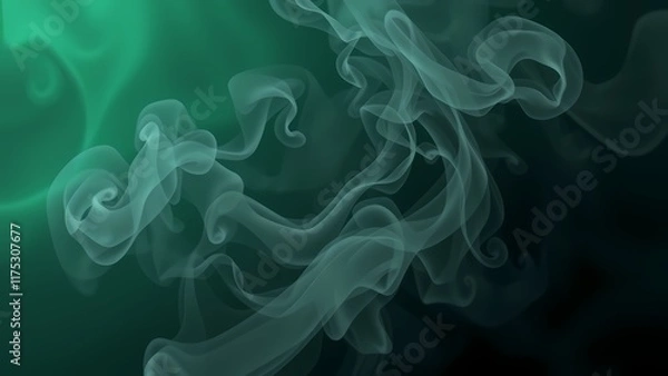 Fototapeta smoke background, Abstract Green background with smoke AI, green smoke background