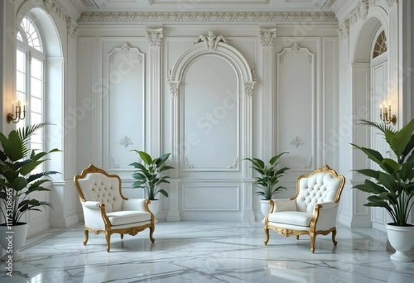 Obraz Luxurious living room with two sofas