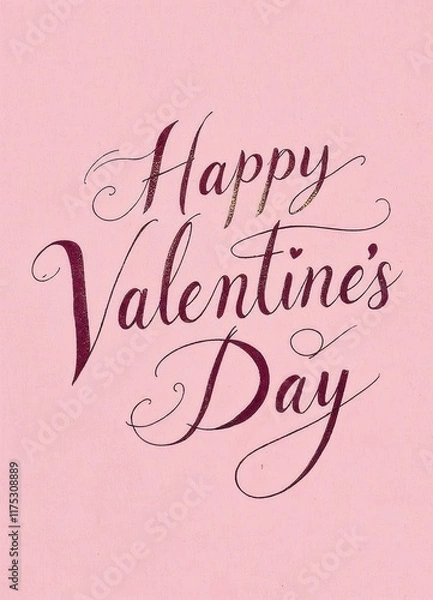 Fototapeta Hand Calligraphy: A Classic Message for Valentine's Day