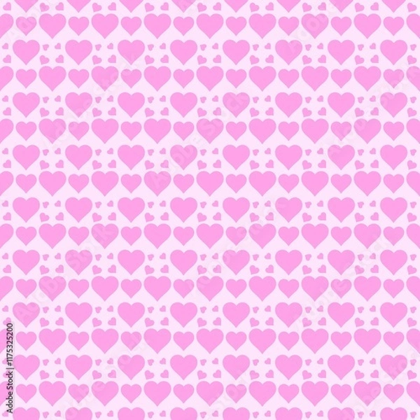 Obraz seamless pattern with hearts, pink background 