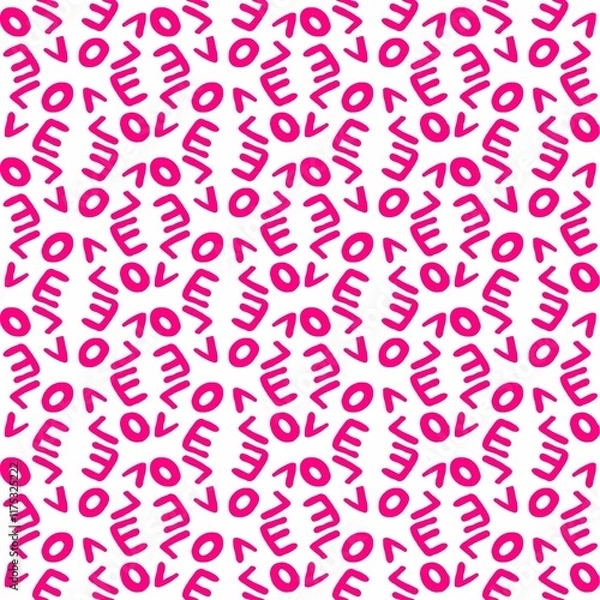 Obraz seamless pattern with love, pink background 