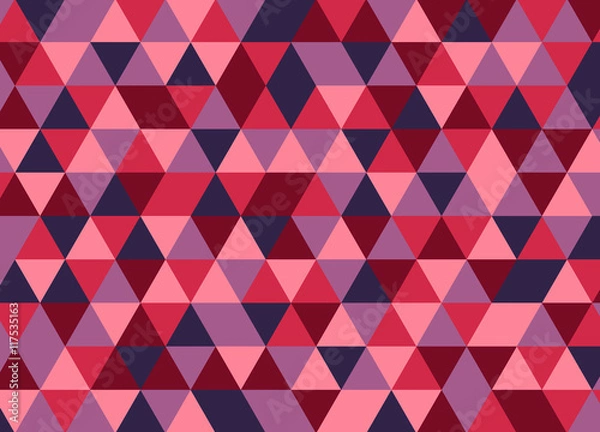Fototapeta Colorful geometric triangle pattern. Abstract vector background.