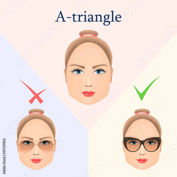 Fototapeta Glasses for the A-triangular face