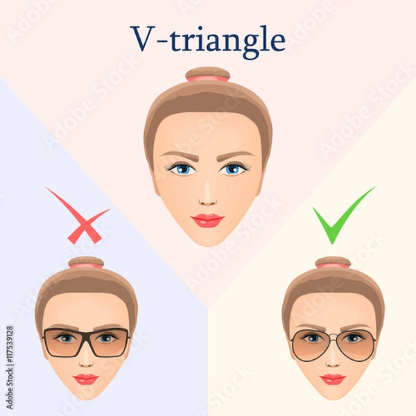 Fototapeta Glasses for the V-triangular face