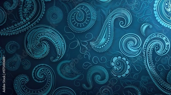 Fototapeta paisley seamless pattern wallpaper