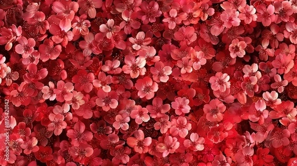 Obraz japanese flower seamless pattern wallpaper