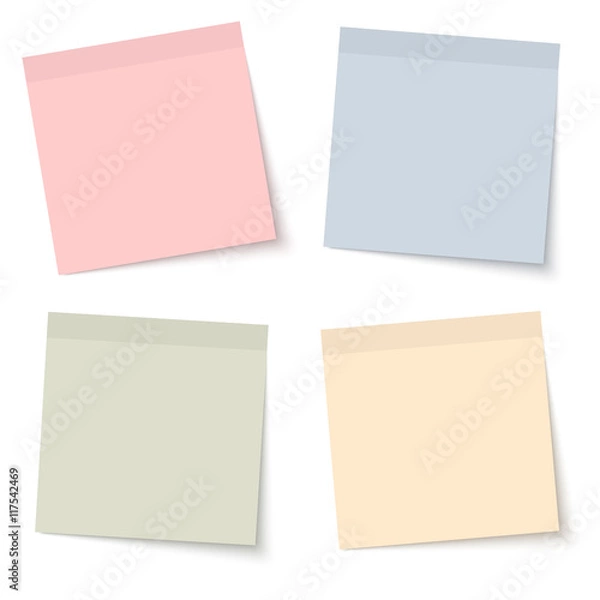 Fototapeta sticky papers collection