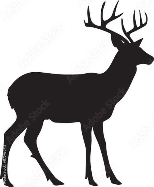 Fototapeta deer silhouette vector