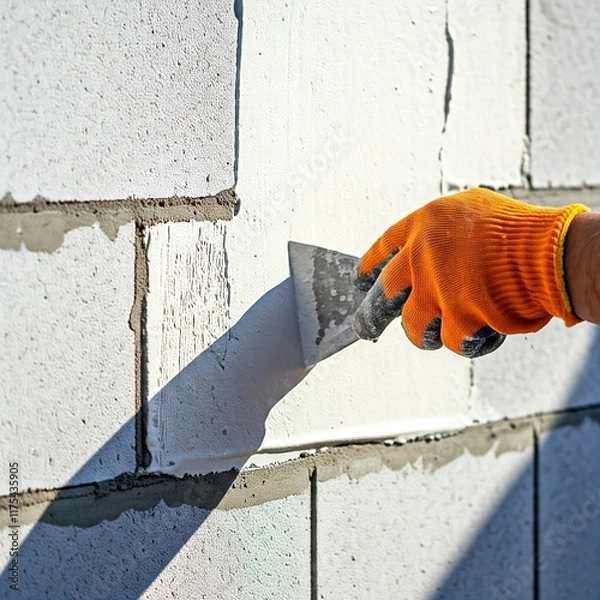 Obraz Close-Up of Plastering Work
