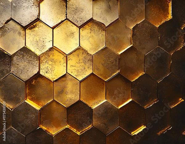 Obraz Golden Honeycomb Texture