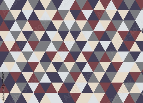 Fototapeta Colorful geometric triangle pattern. Abstract vector background.