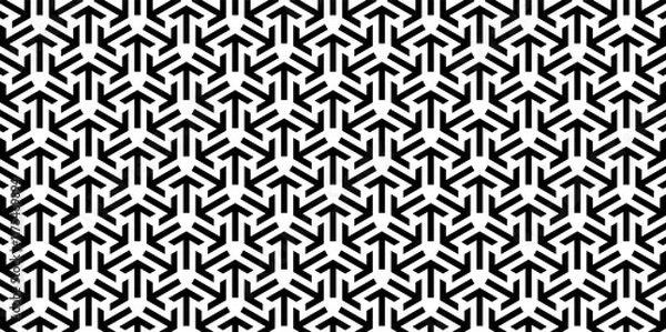 Obraz Seamless arrow pattern. black and white geometric background.